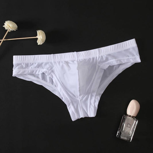 Men's Ice Silk Transparent Sexy Low Waist Panties
