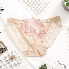 Sexy Embroidered Lace Butt Lifting Briefs