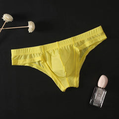 Men's Ice Silk Transparent Sexy Low Waist Panties