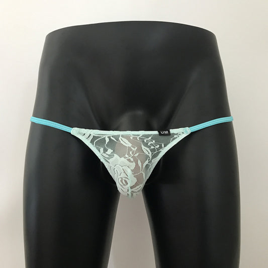 Men's Transparent Lace Thong