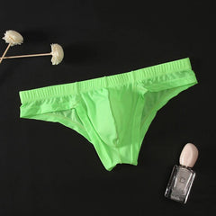 Men's Ice Silk Transparent Sexy Low Waist Panties