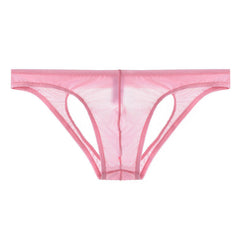 Men's Transparent Low Waist Sexy Mesh Briefs