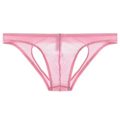 Men's Transparent Low Waist Sexy Mesh Briefs