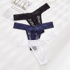 Low-rise Plus Size Sexy Transparent Lace Thong