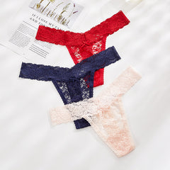 Low-rise Plus Size Sexy Transparent Lace Thong