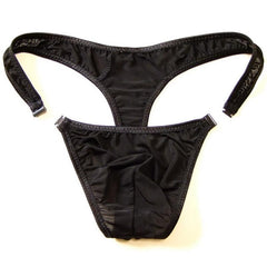 Translucent Men's Sexy Nylon Button Bikini Thong