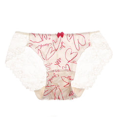 Cute Satin Ruffle Briefs in Sweet Lace