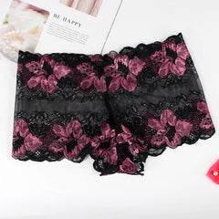 Sexy Lace Rose Pattern Boxer Briefs