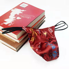 100% mulberry silk low waist thong