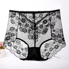 [4 PCS] High Waist Plus Size Lace Sexy Panties