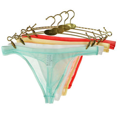 Men's Sexy Silk Mesh Bikini Thin Thong