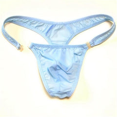 Translucent Men's Sexy Nylon Button Bikini Thong