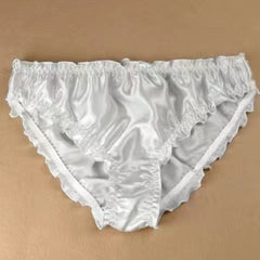 Ruffled New 100% mulberry silk panty