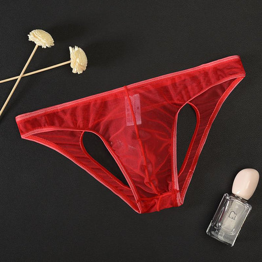 Men's Sexy Tulle Leaky Hip Panties