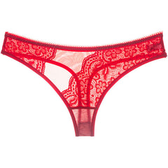 Men's Sheer Lace Mesh Low Rise Thong