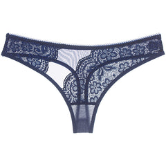 Men's Sheer Lace Mesh Low Rise Thong