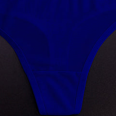 Men's Sheer Mesh Sports Print Letter Low Rise Thong