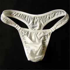 Translucent Men's Sexy Nylon Button Bikini Thong