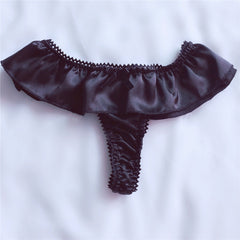 Men's Comfortable Silky Satin Sexy Lace Thong