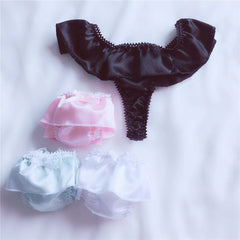 Men's Comfortable Silky Satin Sexy Lace Thong