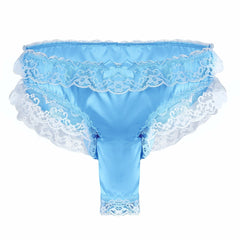 Men's Silk Lace Sexy Gay Briefs