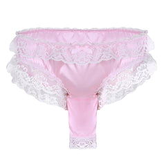 Men's Silk Lace Sexy Gay Briefs