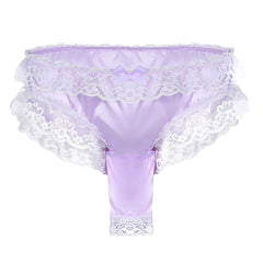 Men's Silk Lace Sexy Gay Briefs