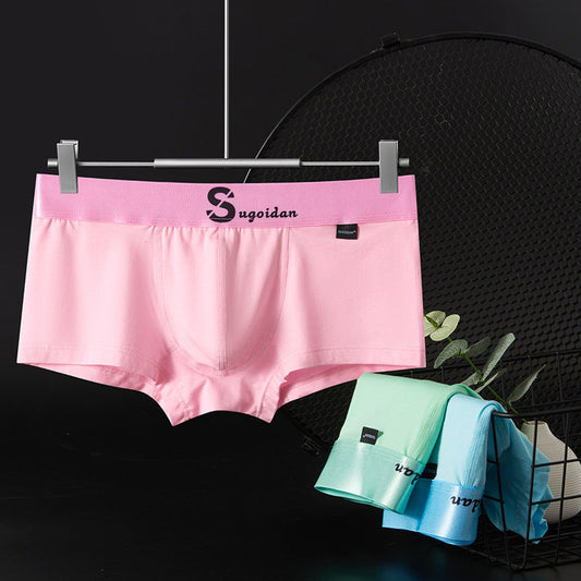 Men's Cotton Low Rise Boxer Briefs Sports Breathable Boxer Briefs