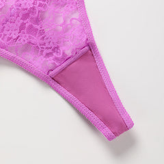 Men's Embroidered Sexy Lace Thong