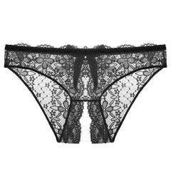 Sexy Crotchless Transparent Hot Slit Lace Panties