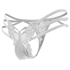 Men's Low Waist Sexy Butterfly Hollow Lace Sheer Thong