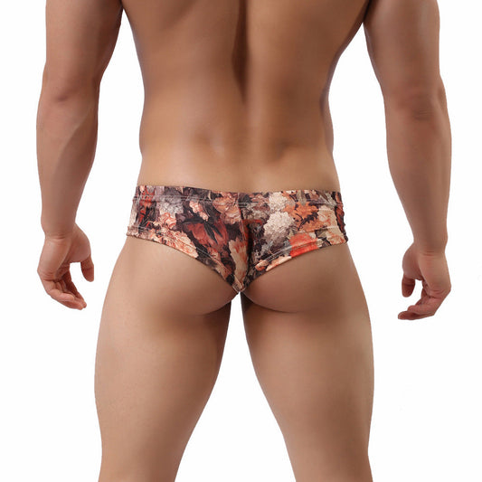 Men's Low Rise Soft Sexy Printed Boxer Briefs