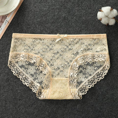 Sexy ultra-thin transparent mesh lace hollow panties