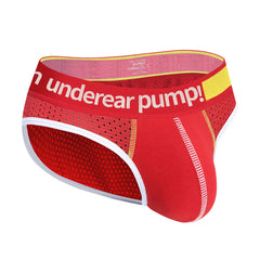 Men's Low Waist Stitching Large Pouch Sports Comfortable Breathable Briefs