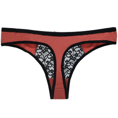 Large Size Sexy Low Waist Lace Hollow Thong