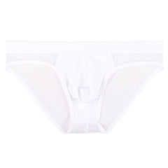 Mesh Fully Transparent Breathable Solid Color Briefs
