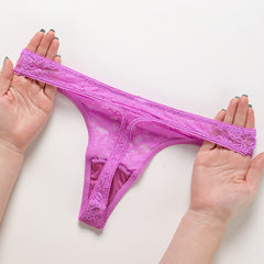 Men's Embroidered Sexy Lace Thong