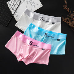 Men's Cotton Low Rise Boxer Briefs Sports Breathable Boxer Briefs