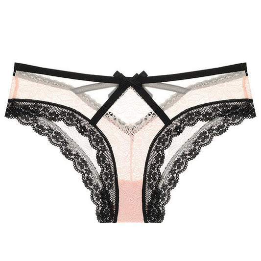 Sexy bow romantic lace panties
