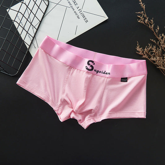 Men's Cotton Low Rise Boxer Briefs Sports Breathable Boxer Briefs