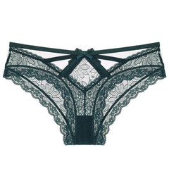 Sexy bow romantic lace panties