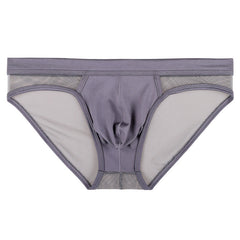 Mesh Fully Transparent Breathable Solid Color Briefs