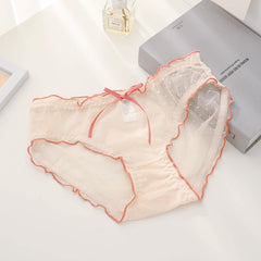 Summer New Ribbon Mesh Lace Briefs