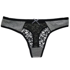 Large Size Sexy Low Waist Lace Hollow Thong
