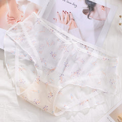 Antibacterial quick-drying mesh printed Panties