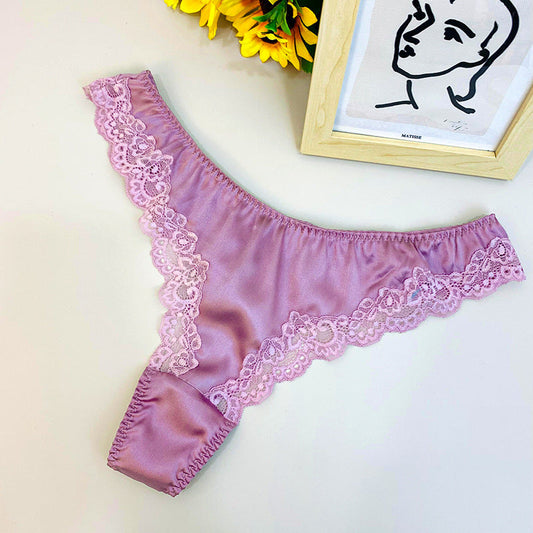 Low Waist Silk Sexy Thong